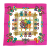 Rubans du Cheval Fuchsia Vintage Scarf Drawstring Crossbody Bag