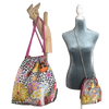 Floral Leopard Vintage Scarf Drawstring Crossbody Bag