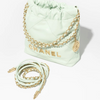 CHANEL 22 Mini Handbag, Shiny Calfskin & Gold-Tone MetalLight Green
