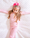 Pink Checked Hearts Knit Pajama Set- FINAL SALE