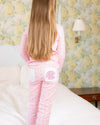 Pink Checked Hearts Knit Pajama Set- FINAL SALE