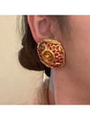 Cocoa Yacht Club Vintage Round Brass Clip-On Earrings