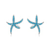 Cocoa Yacht Club Sterling Silver Blue Starfish Stud Earrings