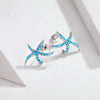 Cocoa Yacht Club Sterling Silver Blue Starfish Stud Earrings