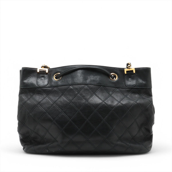 Chanel Lambskin Black Quilted Shoulder Bag