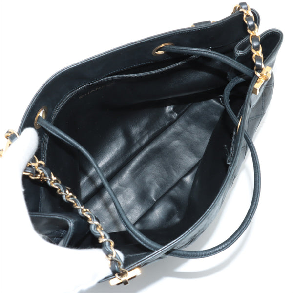 Chanel Lambskin Black Quilted Shoulder Bag
