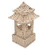 White Rattan Pagoda Set - Pair of Small