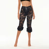 Cocoa Yacht Club Floral Lace Coquette Ruffles Hem Trousers