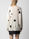 Cocoa Yacht Club Cashmere Stars Jacquard Sweater