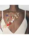 Cocoa Yacht Club Multi-layered Sunflower Charm Necklace