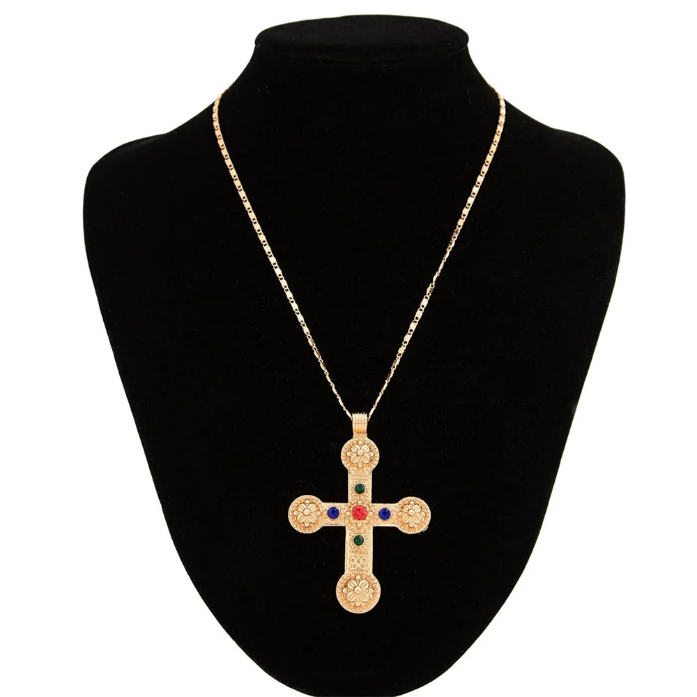 Cocoa Yacht Club Zircon Cross Pendant Necklace