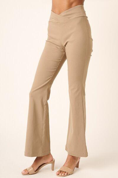 Mittoshop Surplice V Waist Flare Pants