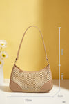 Khaki Woven Casual Shoulder Bag