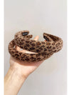 Brown Fuzzy Leopard Print Headband