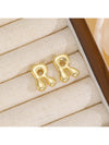 18K Gold-Plated Bubble Letter Stud Earrings