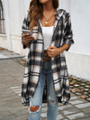 Devine Plaid Zip Up Hooded Coat - Cocoa Yacht Club