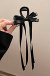 Black Ribbon Bow Hair Claw Clip