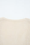 Smoke Gray Solid Color Hollow Knit Cardigan