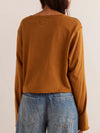 Round Neck Long Sleeve Cropped T-Shirt