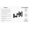 ErgoAV Small Motion TV Mount for 19" to 43" TVs