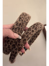 Brown Fuzzy Leopard Print Headband