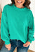 Mint Green Exposed Seam Patchwork Pullover Sweatshirt