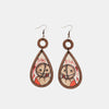 Wooden Teardrop Shape Earrings - Cocoa Yacht Club