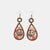 Wooden Teardrop Shape Earrings - Cocoa Yacht Club