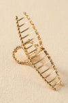 Gold Twist Loop Large Hair Claw Clip