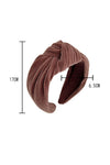 Chestnut Knotted Ribbed Wide Headband