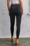 Black Skinny Fit Ankle High Waist Jeans