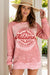 Letter Graphic Long Sleeve Sweatshirt - Cocoa Yacht Club