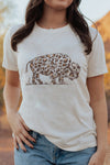 White Leopard Western Buffalo On Plains Graphic Tee
