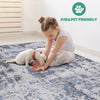 NAAR PAYAS Collection 2X3 Grey / Denim / Abstract Doormat Rug