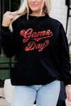 Black Game Day Graphic Pullover Sweatshirt