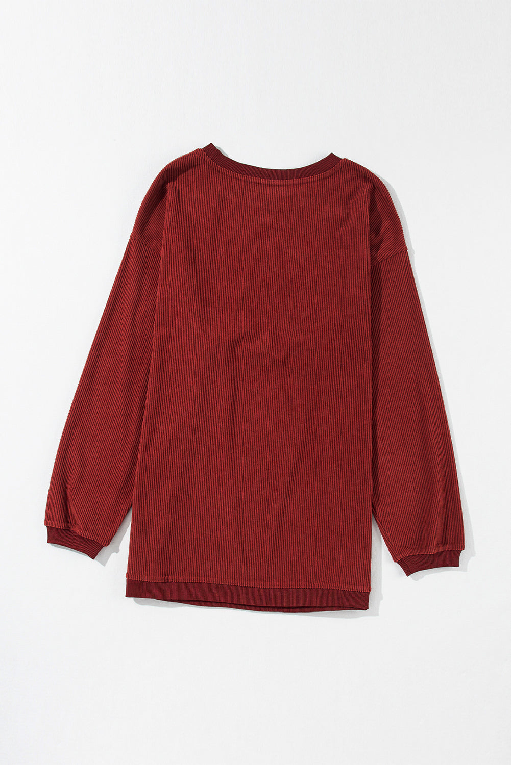 Racing Red MERRY Graphic Corded Long Sweatshirt