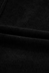 Black Corduroy Exposed Seam Sleeveless Mini Dress