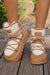 Camel Sherpa PU Leather Patchwork Lace-up Thick Bottom Snow Boots