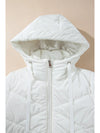 Drawstring Zip Up Long Sleeve Hooded Winter Coat