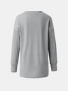 Full Size V-Neck Long Sleeve T-Shirt - Cocoa Yacht Club