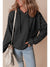 Black Stud Detail Kangaroo Pocket Drawstring Hoodie