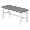 TOPMAX 6-Piece Wood Dining Table Set Kitchen Table Set with Upholstered Bench and 4 Dining Chairs, Farmhouse Style,Gray+White (old sku: SP000003AAK)