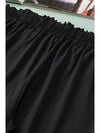 Black Plus Size Smocked High Waist Pocketed Soft Pants