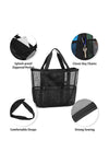 Black Mesh Travel Toiletry Storage Large Capacity Bag