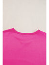 Bright Pink Patched Pocket Exposed Seam Oversized T Shirt