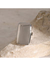 Stainless Steel Rectangle Adjustable Open Ring - Cocoa Yacht Club