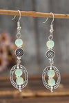 Silvery Boho Style Beaded Dangle Earrings