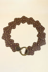 Chestnut Retro Hollow Disc Wide Belt