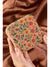 Camel Retro Floral Print Portable Square Jewelry Box