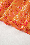 Bonbon Abstract Print Loose Fit Collared V Neck Babydoll Blouse